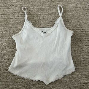 Hollister crop top, white, size M